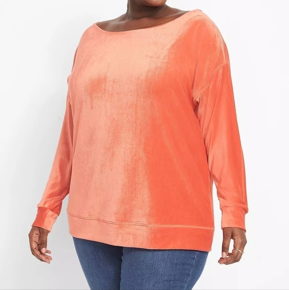 Lane Bryant Boatneck Chenille Top